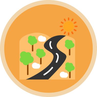 Orman ikonu vektör illüstrasyonu