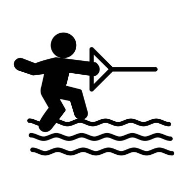 Yüzme havuzu ikonu takmış bir adamın resmi
