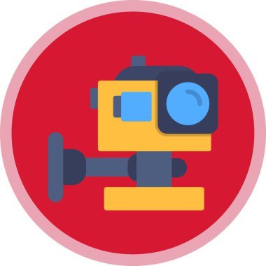 Eylem Kamerası simgesi, vektör illüstrasyonu basit tasarım