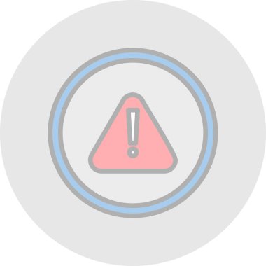 Dikkat uyarı simgesi tam taslak biçiminde 