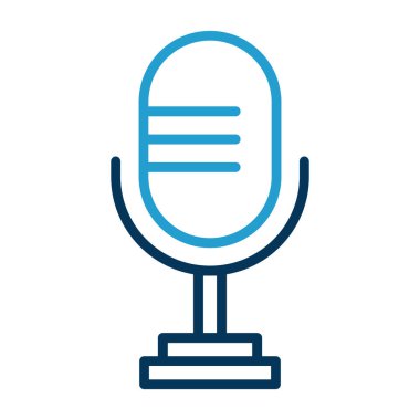 mikrofon simgesi, vektör illüstrasyonu basit tasarım