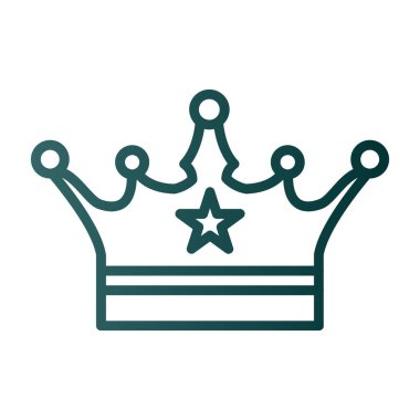 Taç ikonu. vektör illüstrasyonu 