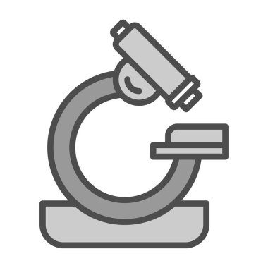 mikroskop simgesi, vektör illüstrasyonu basit tasarım