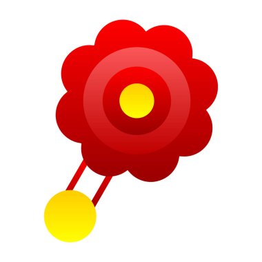 çiçek simgesi, basit vektör illüstrasyonu