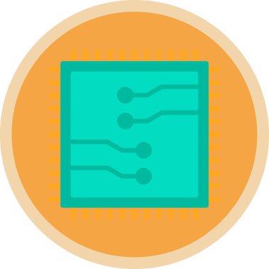 çip simgesi, vektör illüstrasyonu basit tasarım