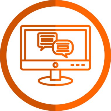 Bilgisayar. Web simgesi basit illüstrasyon