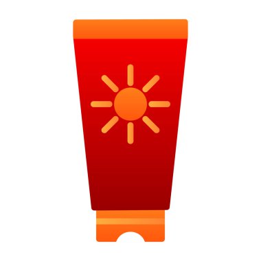 Güneş kremi simge vektör çizim