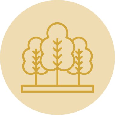 Orman ikonu vektör illüstrasyonu