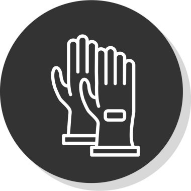 Oyuncu eldivenleri ikon vektör illüstrasyonu