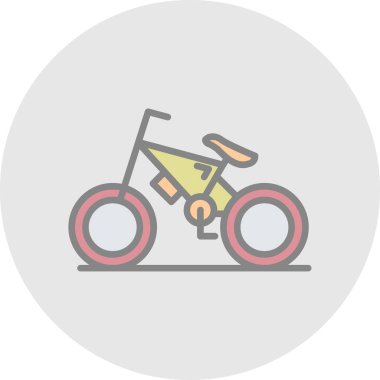 Bisiklet yassı simgesinin vektör illüstrasyonu