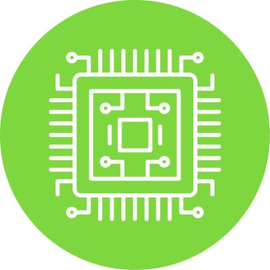 çip simgesi, vektör illüstrasyonu basit tasarım