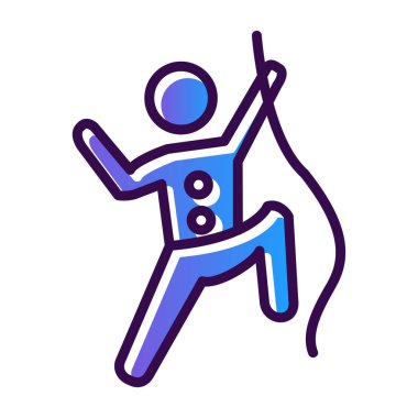 Erkek tırmanıcı simgesi vektör illüstrasyonu