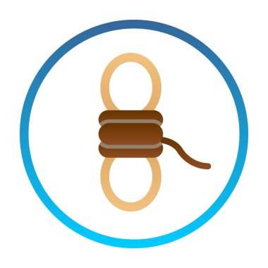 İp düz simgesinin vektör illüstrasyonu