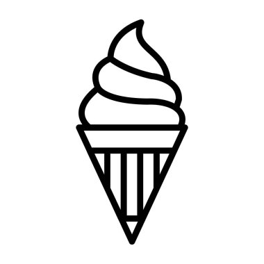 dondurma ikonu vektör illüstrasyonu