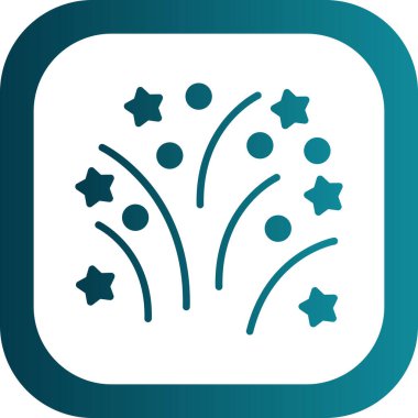 Havai fişek simgesi, vektör illüstrasyonu 