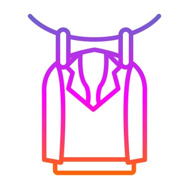 Lekesiz çamaşır ve giysi tasviri için taze ve temiz giysi simgesi