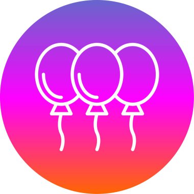 Balon simgesinin vektör illüstrasyonu 