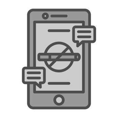 İletili cep telefonu, vektör illüstrasyonu