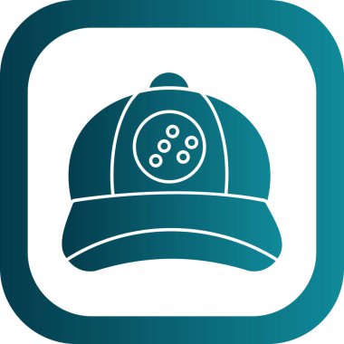 Beyzbol şapkası. Web simgesi basit illüstrasyon               