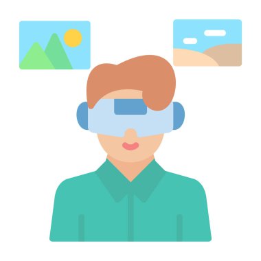 sanal gerçeklik vektörü simgesi