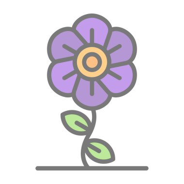 Çiçek renkli vektör simgesi