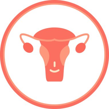 Rahim anatomisi simgesinin vektör çizimi