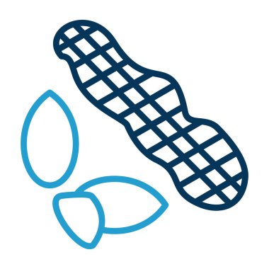 Yer fıstığı web simgesi, vektör illüstrasyonu