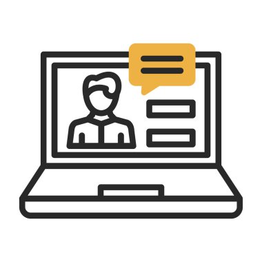 Çevrimiçi eğitim vektörü illüstrasyonu