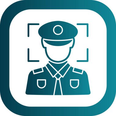 Polis memuru simgesi basit moda