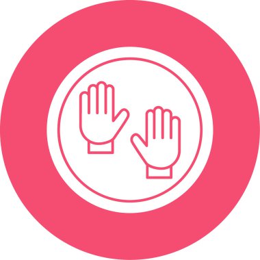 Eldivenler web simgesi vektör illüstrasyonu 