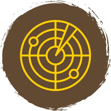 Radar modern simgesinin vektör illüstrasyonu              