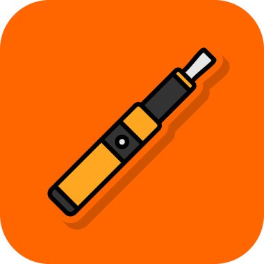 Basit yassı elektronik sigara ikonu 