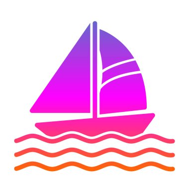 tekne ikonu vektör illüstrasyonu