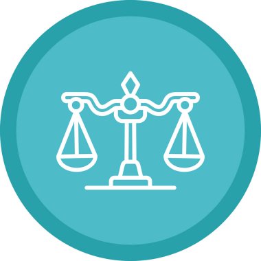 Adalet Ölçekleri simgesi web basit illüstrasyon
