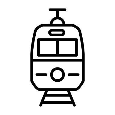 tren ikonu vektörü. özet çizgisi sembolü.