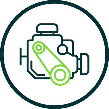 araba motoru simgesi, vektör illüstrasyonu basit tasarım