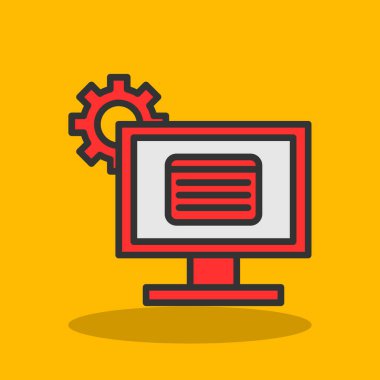 dişli dizüstü bilgisayar ayarları ve dişli vektör illüstrasyon tasarımı