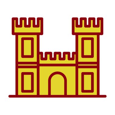 castle icon, vector illustration simple design