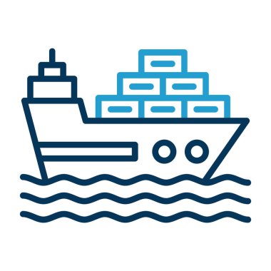 ship icon, vector illustration simple design