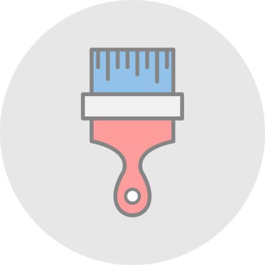 fırça web simgesi basit illüstrasyon