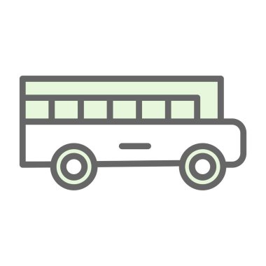 Okul servisi simgesi, vektör illüstrasyonu basit tasarım