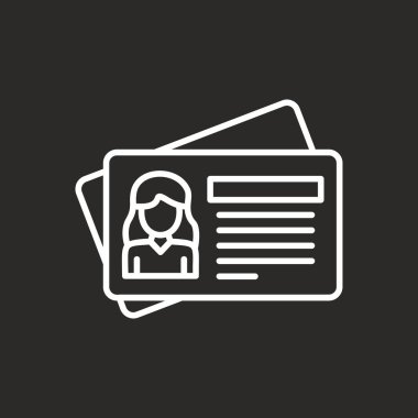 Kartvizit simgesinin vektör çizimi