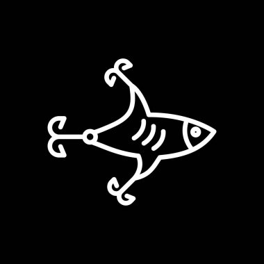 Vektör Balık Simgesi İllüstrasyonu