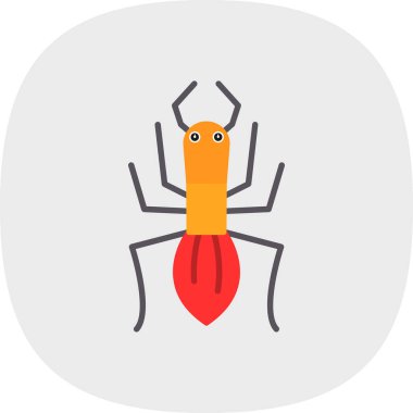 vektör çizim karikatür örümcek