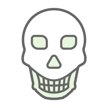 İnsan kafatası izole edilmiş simgesi