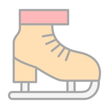 Buz pateni simge vektör çizim