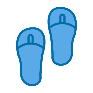 parmak arası terlik simgesi vektörü beyaz arkaplanda izole edildi, parmak arası terlik işareti,