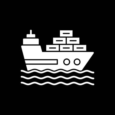ship icon, vector illustration simple design