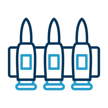 bir roketin üç renk simgesi tasarımı