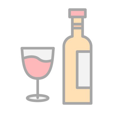 şarap şişesi vektör simgesi
